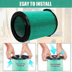 2 Pack VF6000 5-Layer Pleated Replacement Vacuum Filter Compatible - Image 5