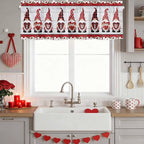 I Love U Valance Curtains for Kitchen, Valentine's Day Dwarf Romantic Wood - Image 4