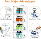 12 Pack Thicken & Sturdy Clear Shoe Storage Organizer