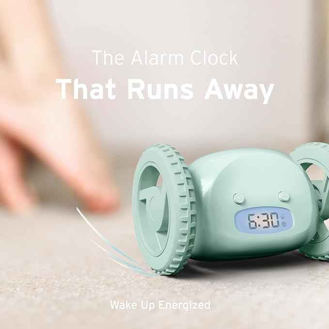 CLOCKY Extra Loud Alarm Clock for Heavy Sleepers on Wheels Rolls Runs Away