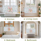 Easter Kitchen Tier Curtains 36 Inch Long 2 Panel Set, Rod Pocket Half Window - Image 8