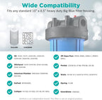 SimPure Whole House Water Filter Cartridges 5 Micron 10" x 4.5" CTO Activated - Image 4