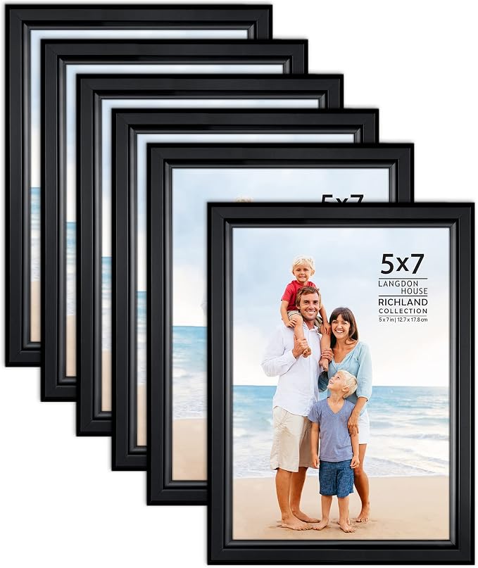 Langdon House 5x7 Picture Frames Set Distinguished Edging by LangdonHouse
