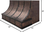 CT Copper Tailor Sloped Copper Vent Hood Wall Mount, 1260 CFM Exhaust Fan - Image 10