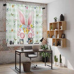 Easter Window Curtains 63 Inch Long 2 Panel Set, Rod Pocket Bedroom Curtains & - Image 6