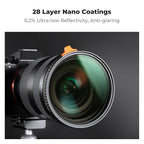 K&F CONCEPT 62mm Black Diffusion Mist 1/4 Effect & Variable ND2-400 ND Lens - Image 6