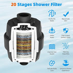 Hibbent Shower Filter for Hard Water, High Output Shower Head Filter to Remove - Image 2