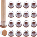 Ezprotekt 24 Pcs Clear Silicone Chair Leg Floor Protectors