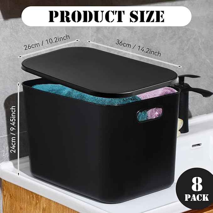 Hoolerry 8 Pieces Colorful Storage Bins