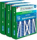 Filterbuy 21x27x5 Air Filter MERV 13 Optimal Smoke & Allergy Defense, Pleated by Filterbuy