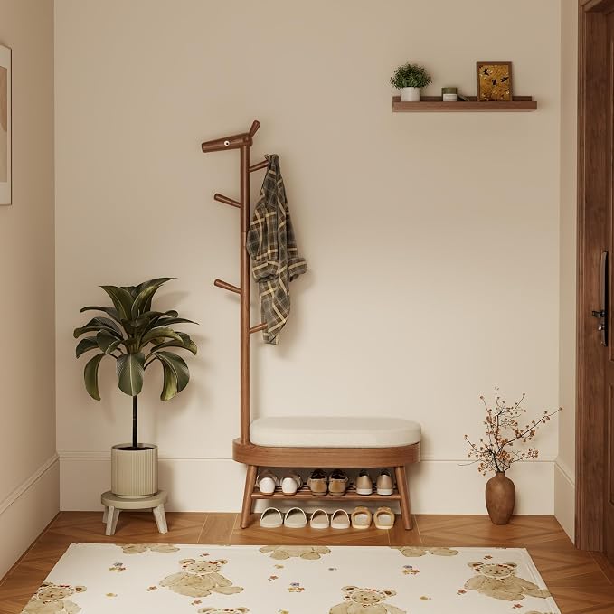 AQIMUELE Shoe Bench Entryway, Coat Rack - Image 6