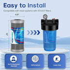 ICEPURE 5 Micron 4.5" x 10" CTO10BB-CQB Whole House Water Filter Upgraded - Image 5