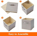 Lifewit 13 Inch Cube Storage Bins, 12 Packs Storage Cubes Foldable Decorative
