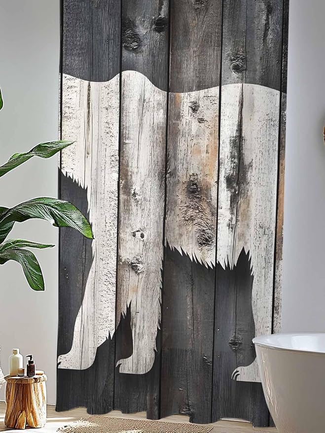 Sheer Curtains 96 Inches Long, Farmhouse Country Vintage Wood Grain Privacy - Image 4