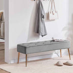 DUHOME Modern Velvet Ottoman Bench, Button-Tufted Upholstered Bedroom Benches