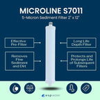 Microline Sediment Filter 5 Micron S7011 Cartridge – Reduces Sediment and - Image 2
