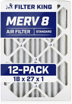 Filter King 18x27x1 Air Filter | 12-PACK | MERV 8 HVAC Pleated A/C Furnace by FilterKing