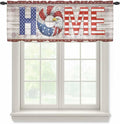 4th of July Sheer Valances for Windows 42"x18", Light Filtering Kitchen by Unknown