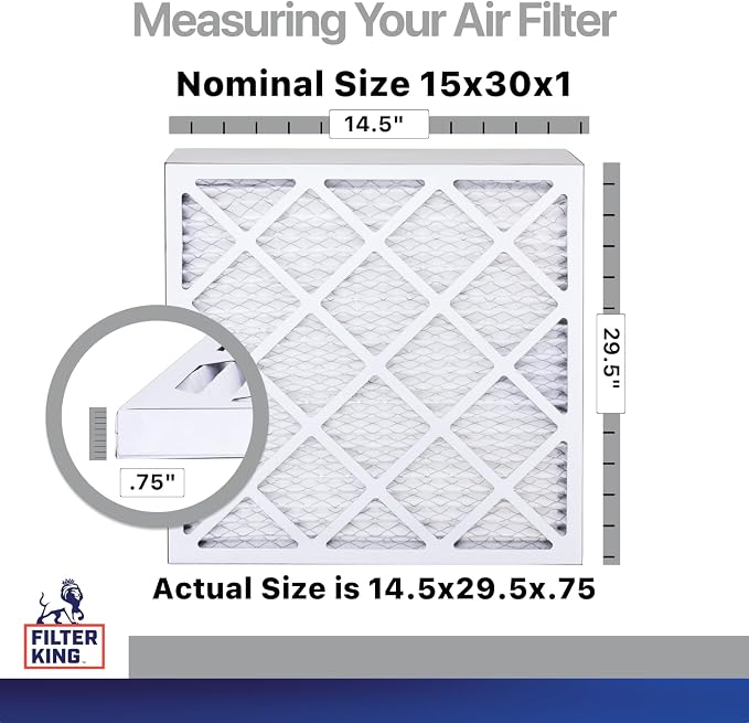 Filter King 15x30x1 Air Filter | 4-PACK | Carbon MERV 8 HVAC Pleated A/C - Image 2