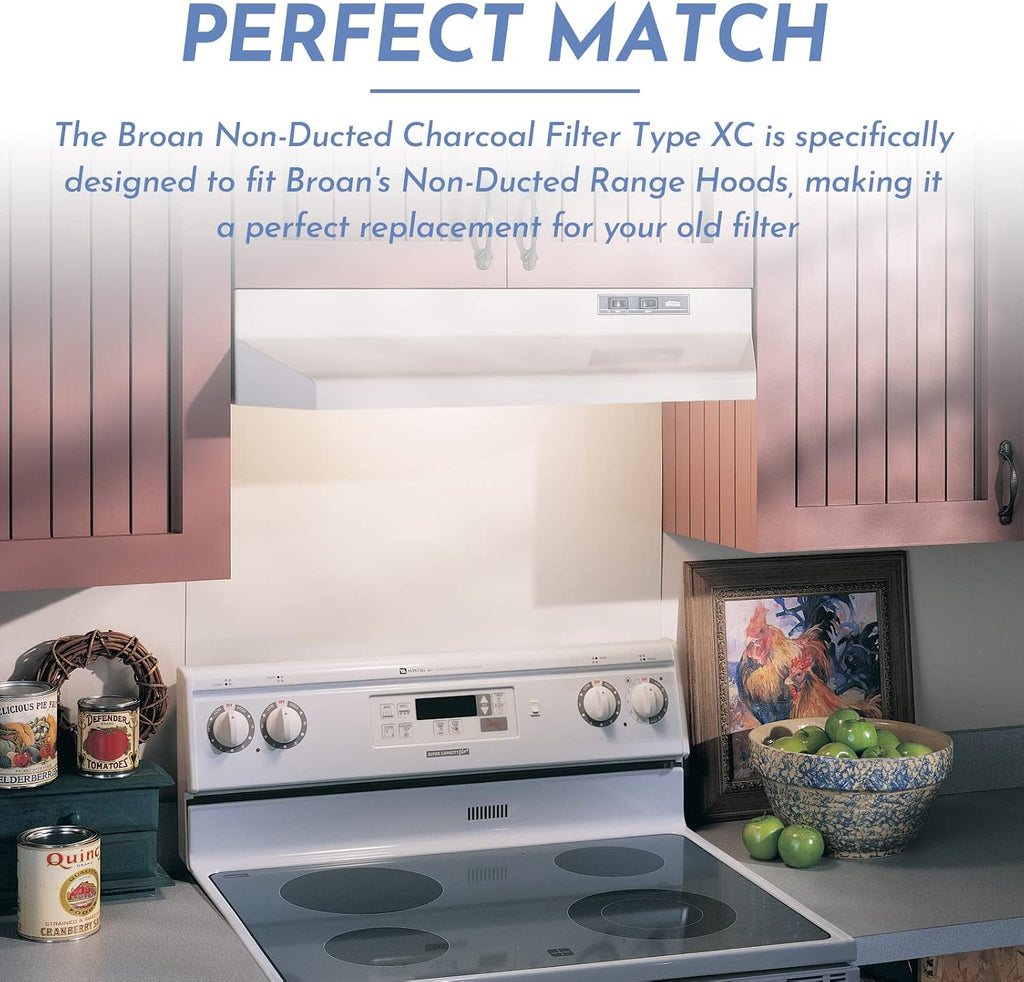 HPF30 Charcoal Filter with Mounting Clips for Broan Range Hood