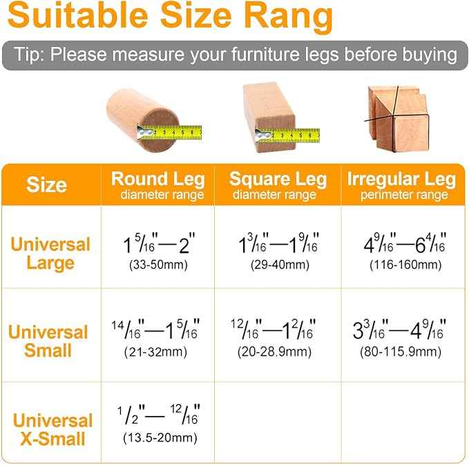 CHUNZEXI 24 Pack Extra Small Chair Leg Floor Protectors