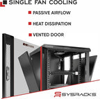 Sysracks 22U Wall Mount Server Rack Cabinet, 19” Locking Network Rack, 24” Deep - Image 2