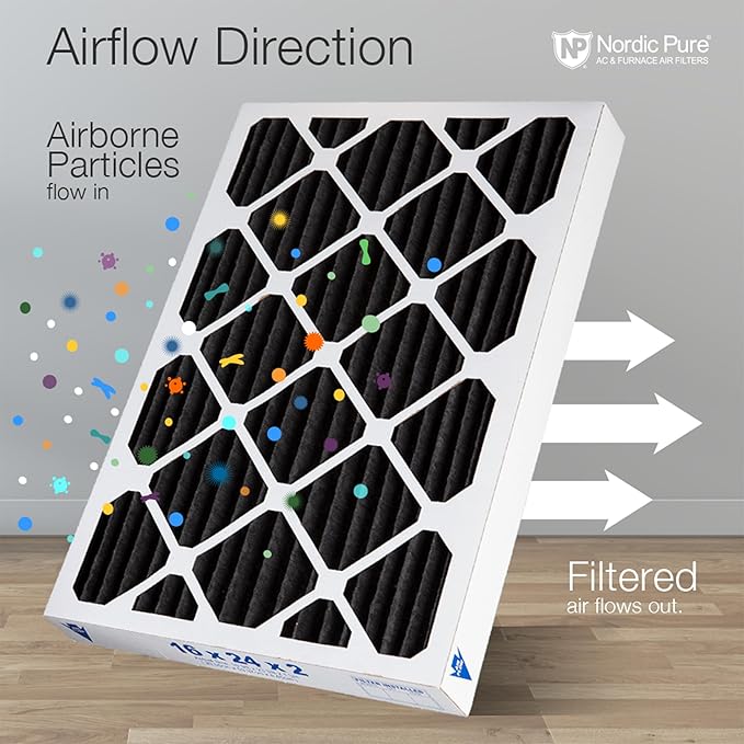 Nordic Pure 20x25x2 Pure Carbon Pleated Odor Reduction Merv 8 Furnace Filters - Image 8