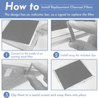 HPF30 Charcoal Filter with Mounting Clips for Broan Range Hood