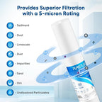 PUREPLUS 5 Micron 20" x 2.5" Whole House Sediment Home Water Filter, 20-inch - Image 5