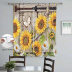 Farmhouse Sunflowers Living Room Curtains 96 Inch Length, Window Curtains Tab - Image 4