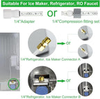 Refrigerator Water Line Kit Connection and 1/4 Compression Ice Maker - Image 6