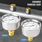 MEANLIN MEASURE 0~300Psi Dry Pressure Gauge Stainless Steel 1/8" NPT 2" FACE - Image 3