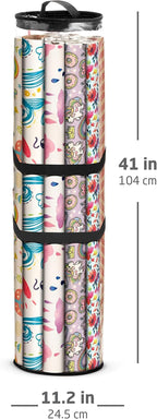 ZOBER Round Christmas Gift Wrapping Paper Organizer Storage - Image 6