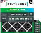 Filterbuy 16x16x1 Air Filter MERV 10 Odor & Allergy Defense by Filterbuy