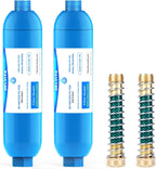 BELVITA 2 Pack RV Water Filter with 2 Flexible Hose Protector