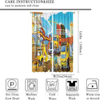 Kids Cartoon Construction Window Curtains, Funny Construction Site Cars and - Image 4