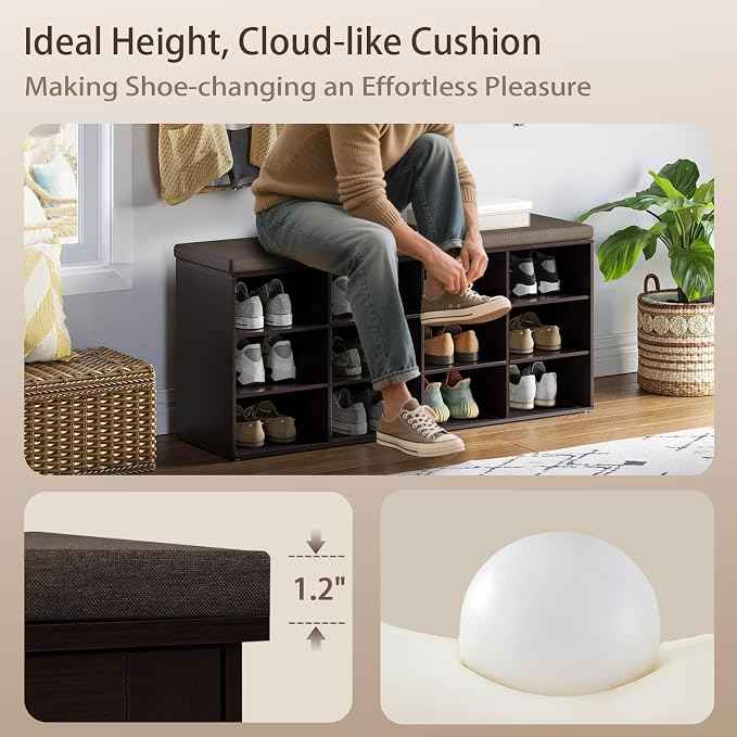 DINZI LVJ Shoe Storage Bench