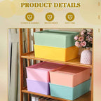 Menkxi 6 Pcs Large Plastic Storage Bins