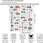 Construction Window Curtains, Kids Cartoon Construction Machines Building Hand - Image 4