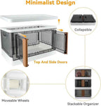 Storage Bin, Cabinet with Lids, 8.4 Gallon Capacity, With Double Door and Lock