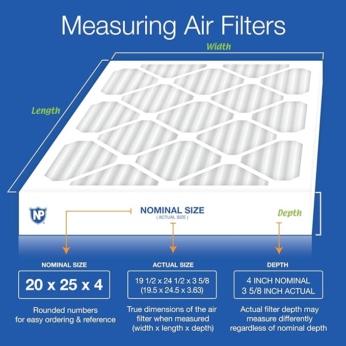 Nordic Pure 20x25x4 Pleated Air Filters MERV 15 Plus Carbon 1 Pack - Image 2