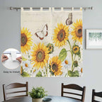 Farm Sunflowers Bathroom Curtains 63 Inch Length, Window Curtains Tab Top - Image 4