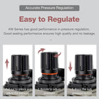 SNS 1”NPT Compressed Air Filter Regulator Piggyback Combo, Semi-auto Drain - Image 2