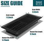VOISEN Floor Register 4x10, 6 Pack Black Floor Vent Covers, Heavy Duty Steel - Image 3