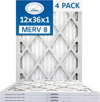 12x36x1 Air Filter MERV 8 TRION Air Bear Pleated HVAC Air Filter Replacement by Trion