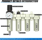 3/4" NPT Heavy Duty Industrial Grade 4 Stage Air Drying System, Auto Drain - Image 4