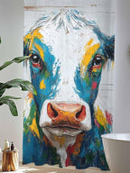 Sheer Curtains 96 Inches Long, Rustic Cow Semi Sheer Curtains Light Filtering - Image 4