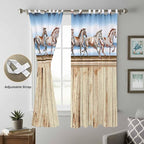 Western Horse Living Room Curtains 84 Inch Length, Window Curtains Tab Top - Image 5