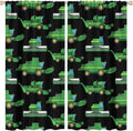 Kids Agriculture Machine Window Curtains, Farm Equipment Tractors Transport by SHElifestyle