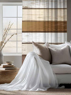 Sheer Curtains 72 Inches Long, Vintage Geometric Brown Semi Sheer Curtains - Image 4